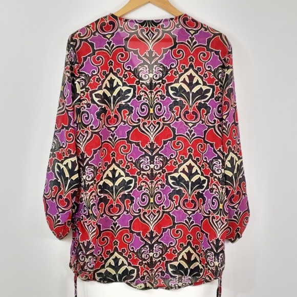 Colorful Sheer Tunic - Picture 6 of 8